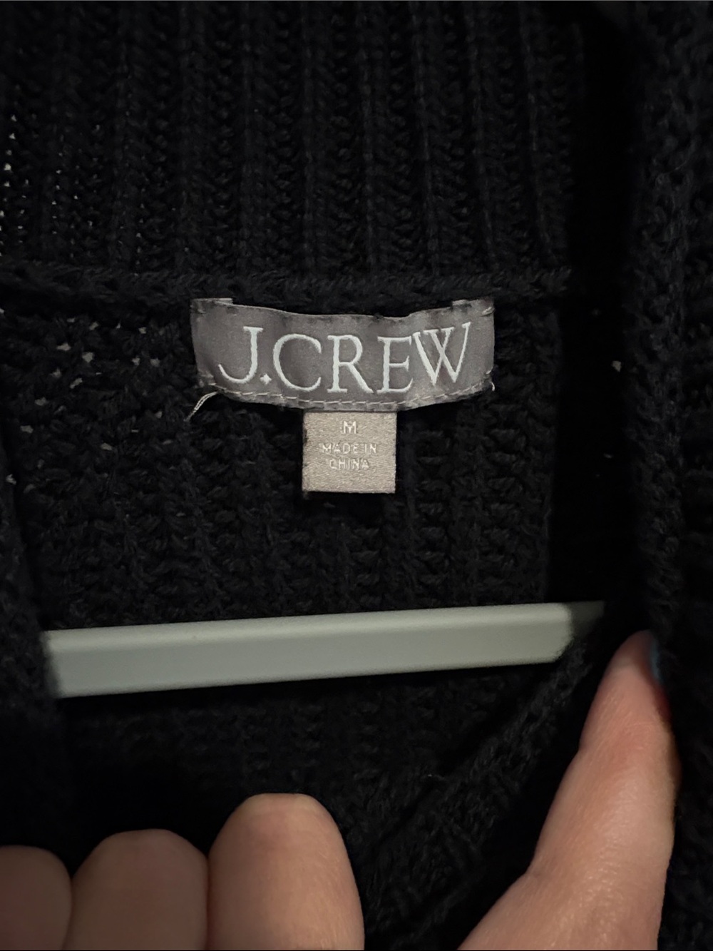 J. Crew Black Chunky Ribbed Turtleneck Sweater - Picture 2 of 3